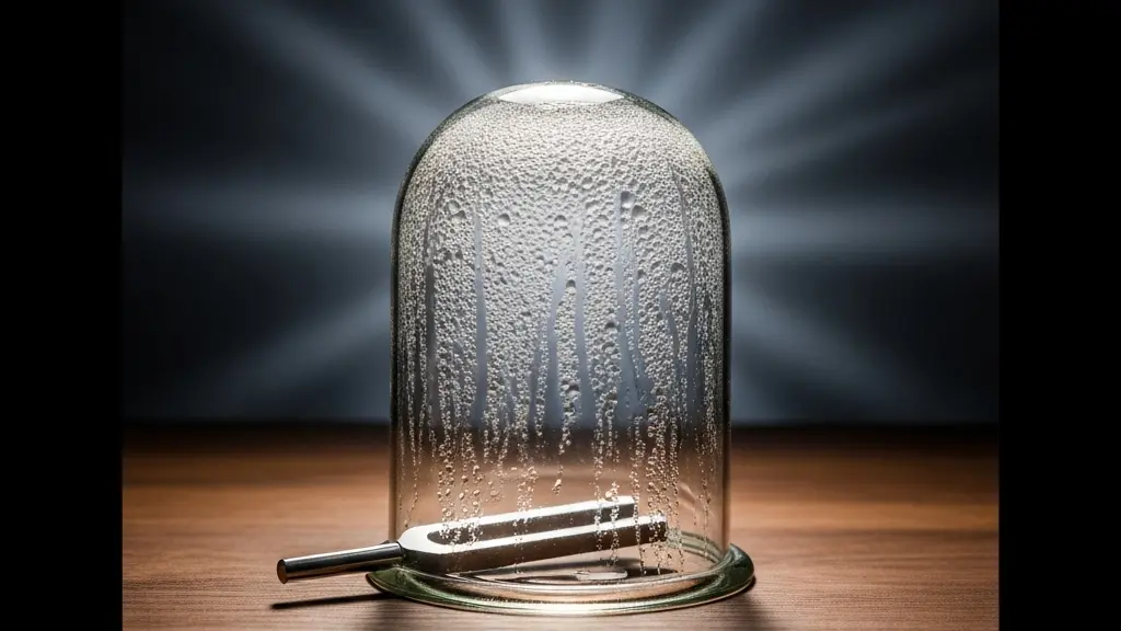 Coupe anatomique de l'oreille montrant les vibrations sonores piégées avec un appareil intra-auriculaire