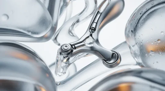 Vue détaillée de l'oreille moyenne montrant l'étrier et la chaîne des osselets