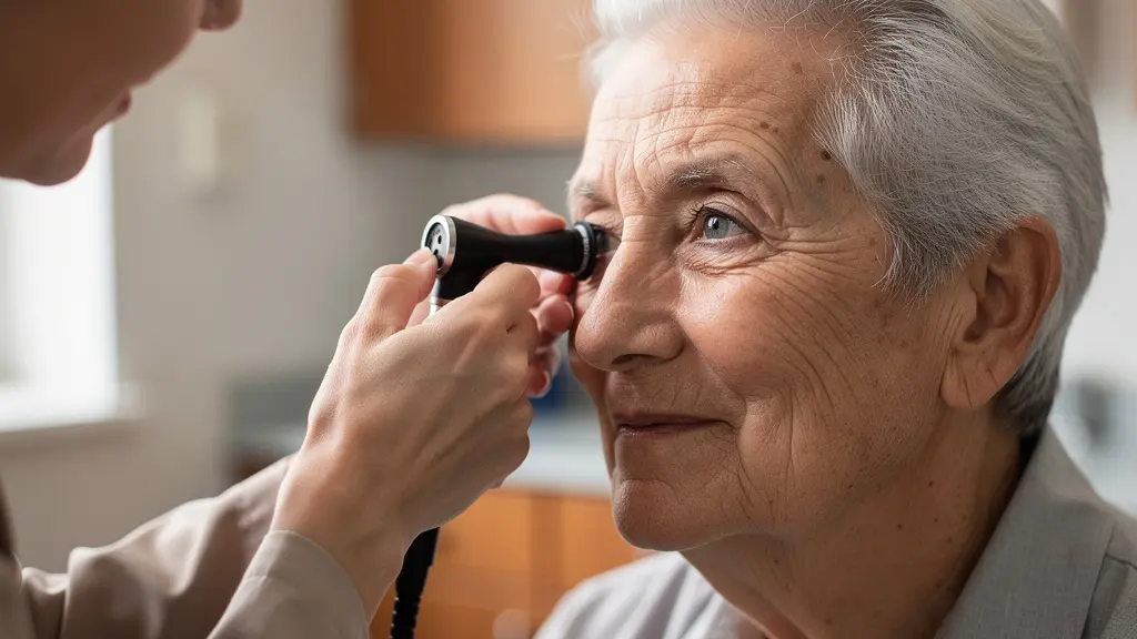 Consultation ORL avec patient senior et audiométrie