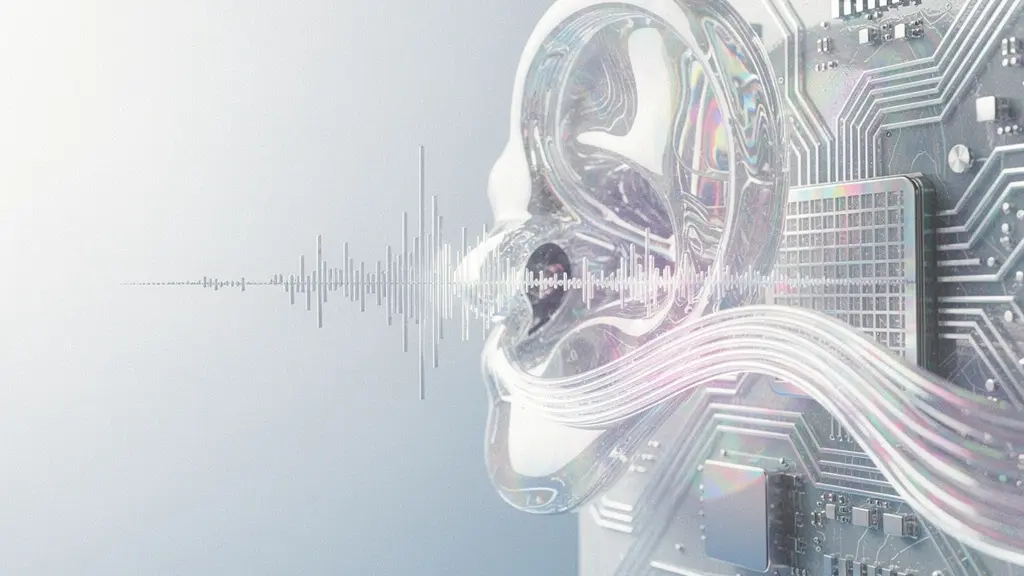 Technologie moderne des puces auditives avec représentation abstraite des ondes sonores et de l'oreille humaine