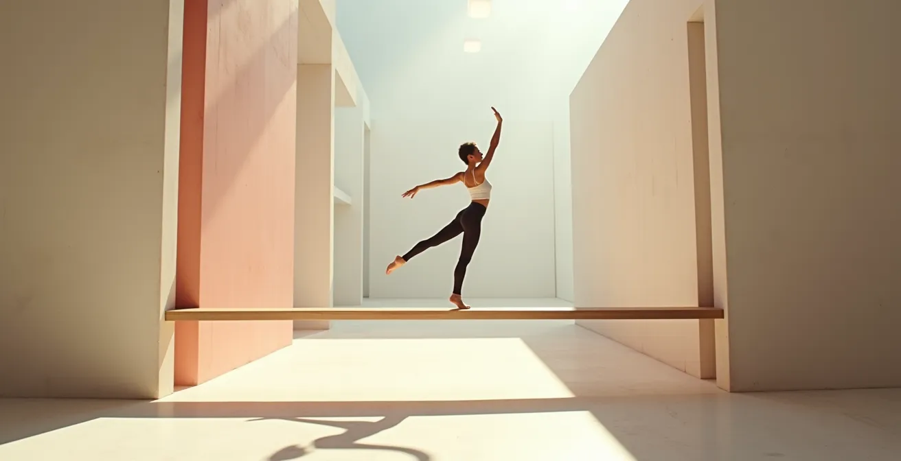 Système vestibulaire de l'oreille interne montrant les trois canaux semi-circulaires responsables de l'équilibre