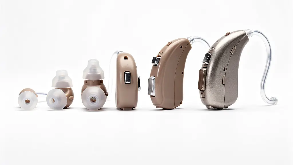 Comparaison visuelle des différents types d'appareils auditifs du plus discret au plus visible