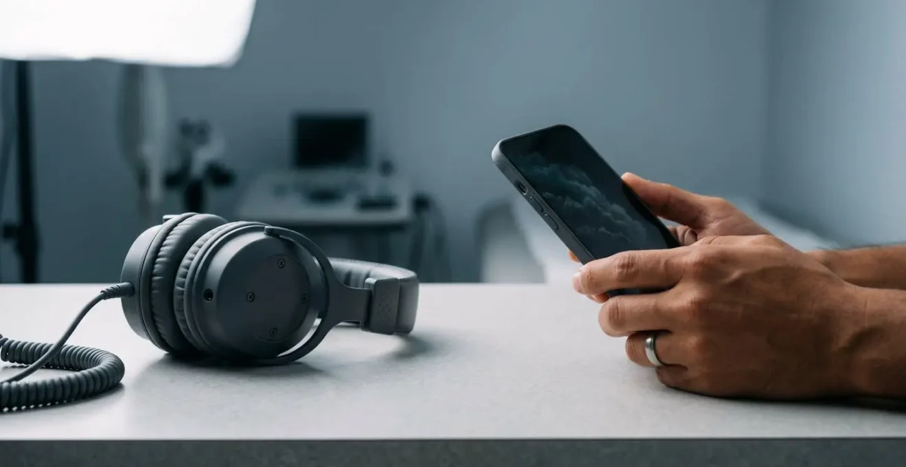 Contraste entre technologie grand public et équipement médical professionnel pour tests auditifs